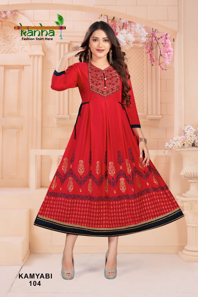 Kanha Kamyabi Designer Fancy Wear Wholesale Anarkali Kurtis
